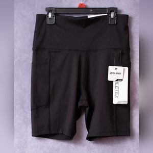 Athletex black biker shorts size small